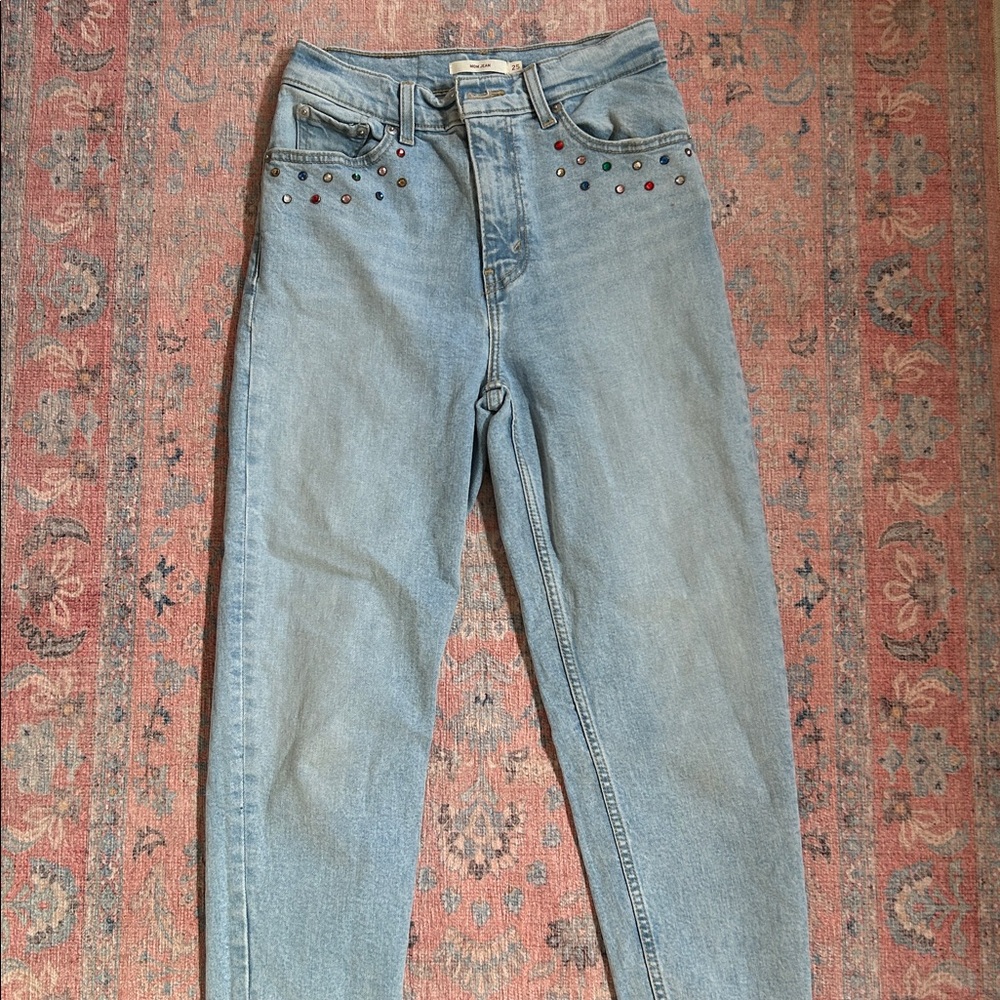 Studded Light Blue Jeans